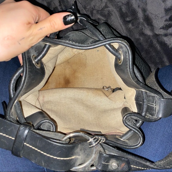 Dooney & Bourke Black Drawstring purse - Picture 5 of 8